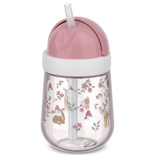 Little Dutch - Borraccia - prima borraccia con cannuccia 300ml - Fairy Garden