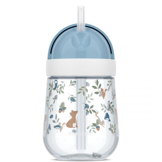 Little Dutch - Borraccia - prima borraccia con cannuccia 300ml - Forest Friends