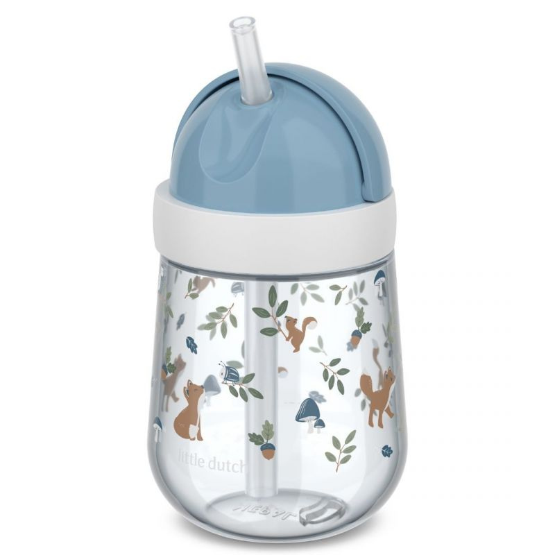Little Dutch - Borraccia - prima borraccia con cannuccia 300ml - Forest Friends