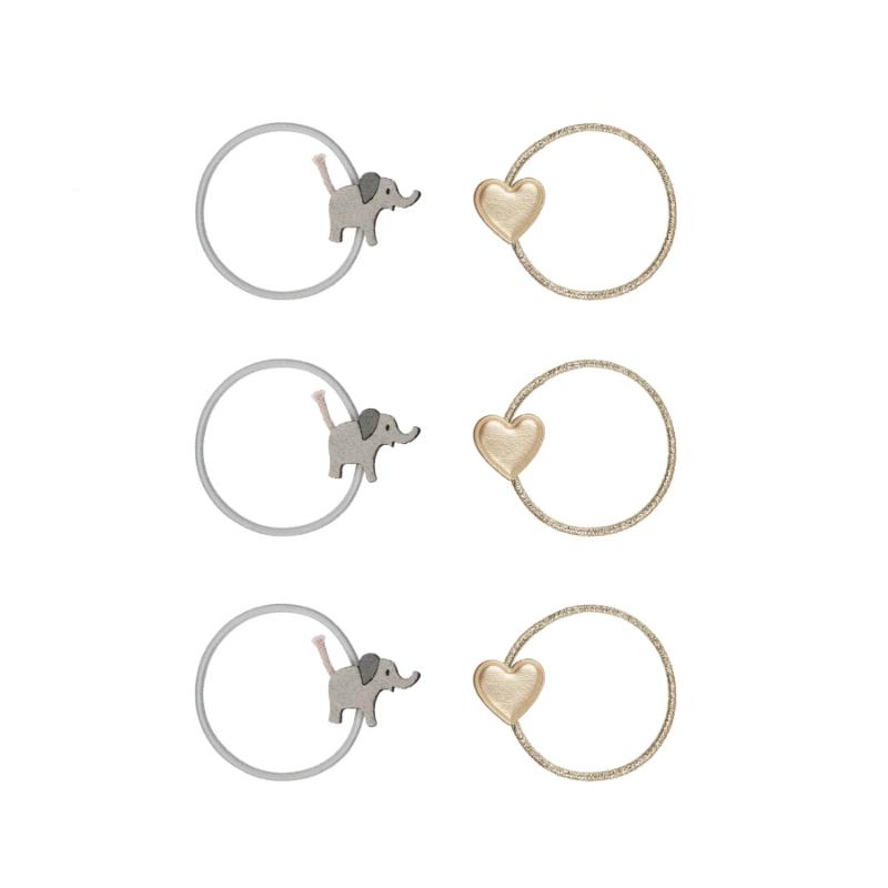 Mimi & Lula - 6-pack Elastici per capelli - Elefantino