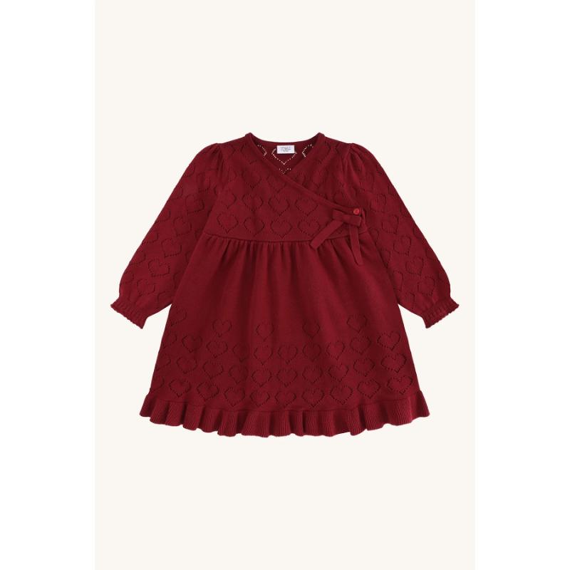 Hust&Claire - Natale - Vestiro in maglia con cuori raforati