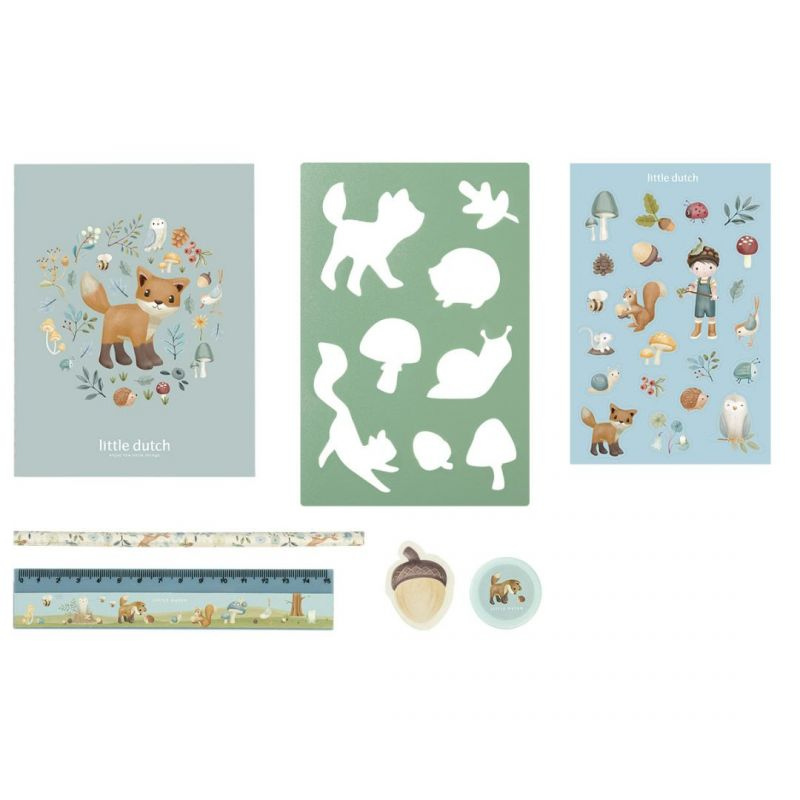 Little Dutch - Set cancelleria con Astuccio - Forest Friends