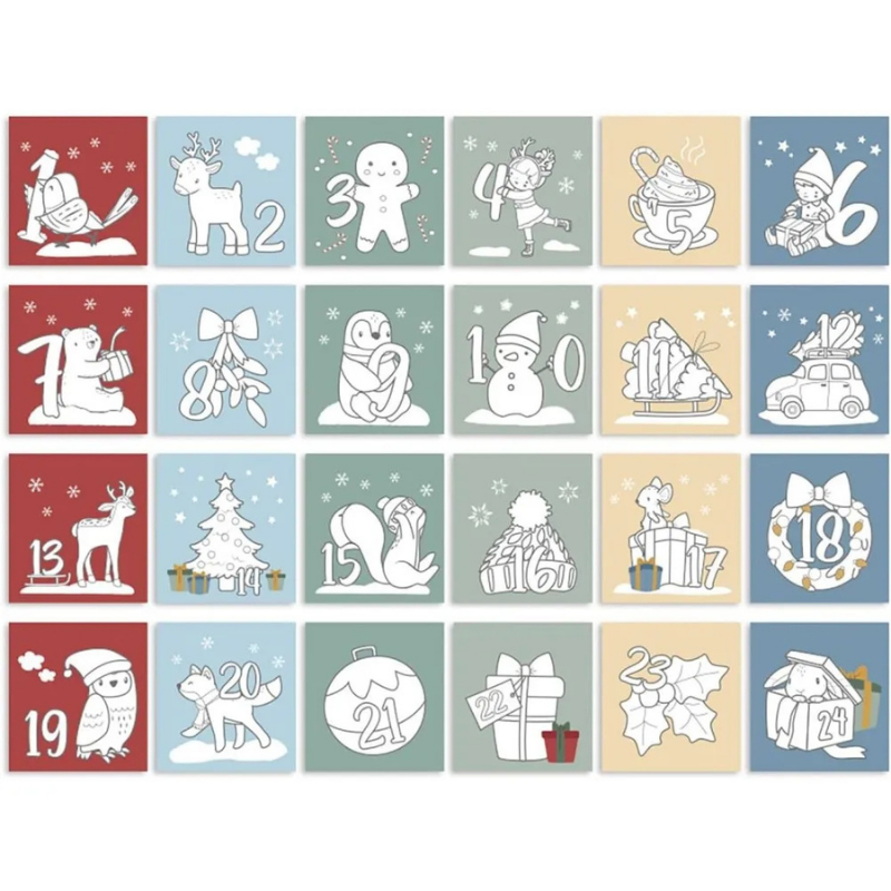 Little Dutch - Calendario dell'avvento da colorare - Natale