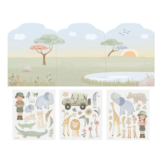 Pagine con adesivi riutilizzabili Little Dutch Safari