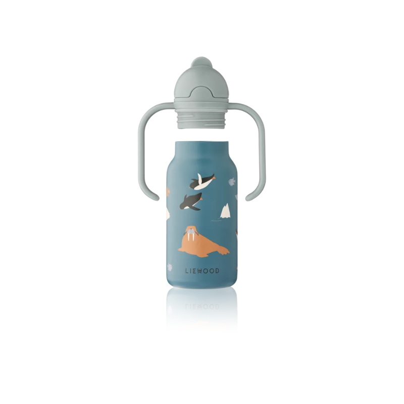Liewood - Kimmie - Borraccia termica in acciaio con i manici 250ml - Mare Artico