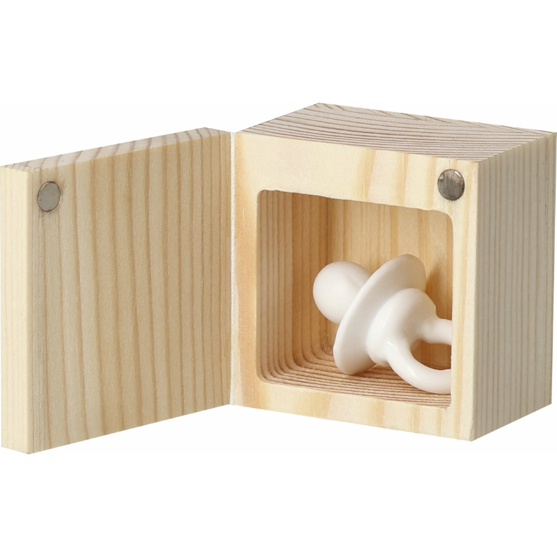 Räder - Miniatura in porcellana con scatola in legno - ciuccio Hello Baby