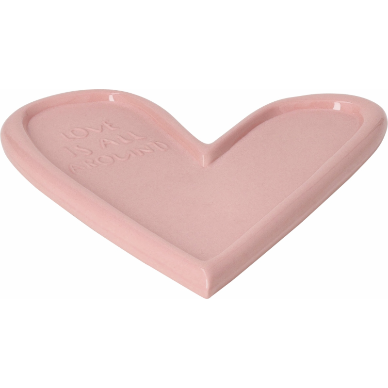 Räder - Svuotatasche cuore rosa in porcellana