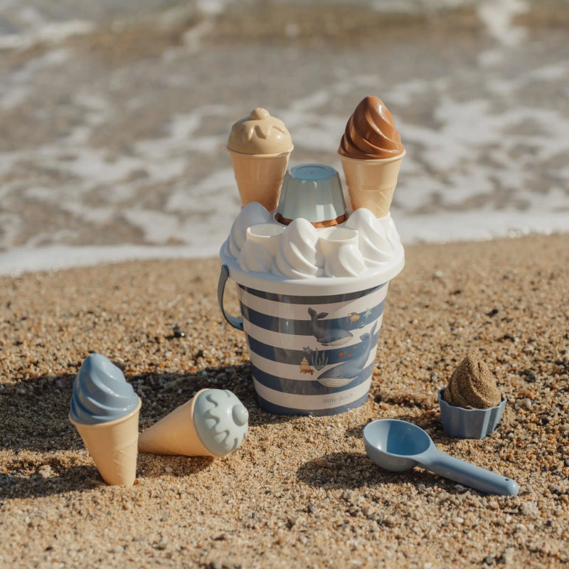 Little Dutch - Set giochi spiaggia - secchiello dei gelati - Blu - Ocean
