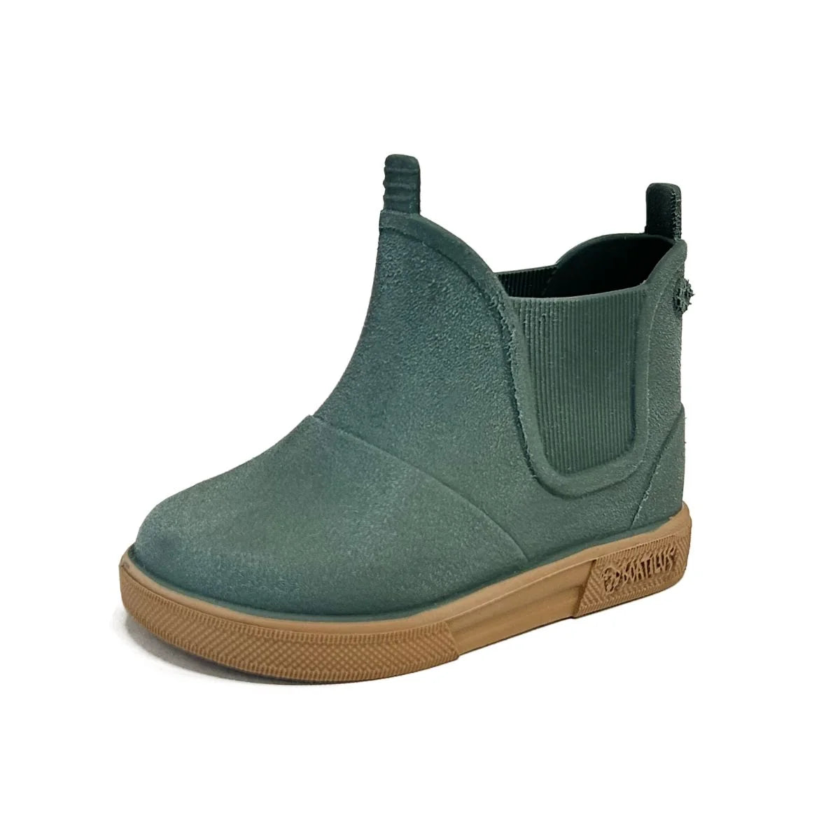 Stivaletti neonato Boatilus Baby Beatly verde foresta e beige