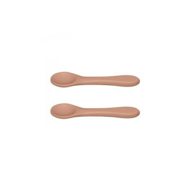 Baby Livia - Set 2 cucchiai in silicone - Rosa