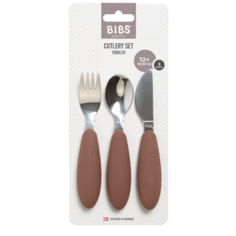 BIBS - Set posate - gomma naturale e Acciaio - Woodchuck