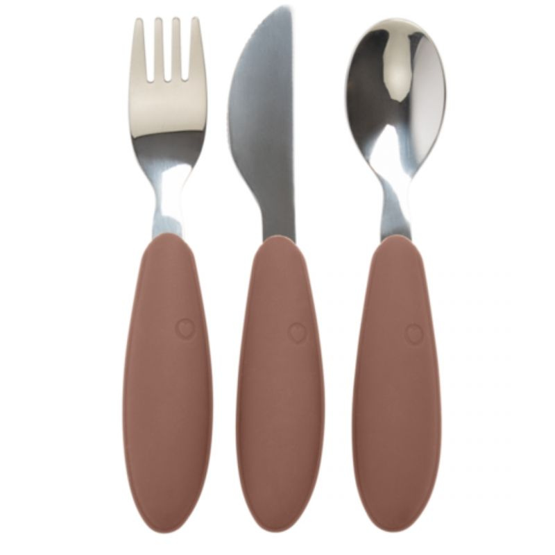 BIBS - Set posate - gomma naturale e Acciaio - Woodchuck
