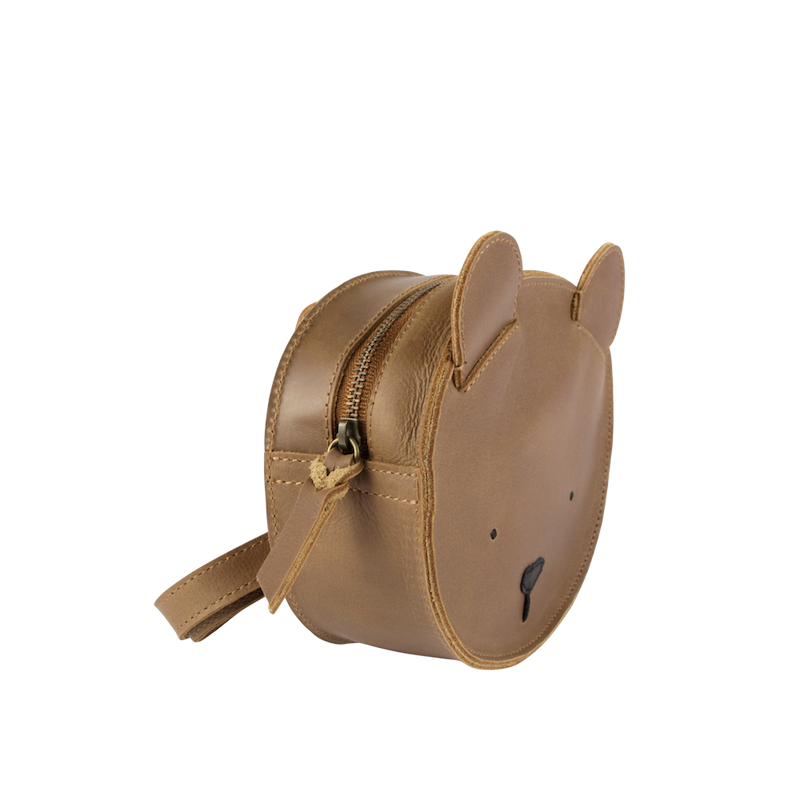 Donsje Amsterdam - Kapi Classic Backpack | Bear - Zainetto in pelle Orsetto