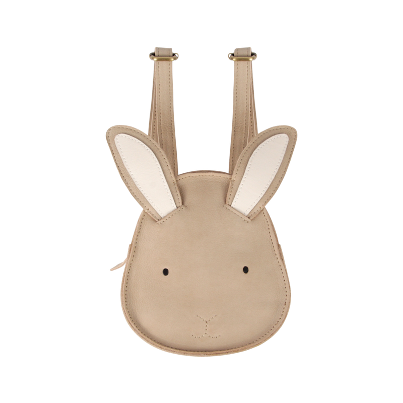 Donsje Amsterdam - Kapi Classic Backpack | Bunny - Zainetto in pelle Coniglietto