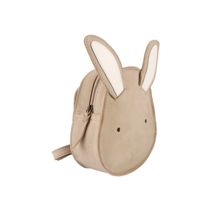 Donsje Amsterdam - Kapi Classic Backpack | Bunny - Zainetto in pelle Coniglietto