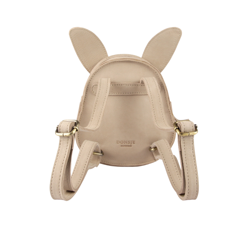 Donsje Amsterdam - Kapi Classic Backpack | Bunny - Zainetto in pelle Coniglietto