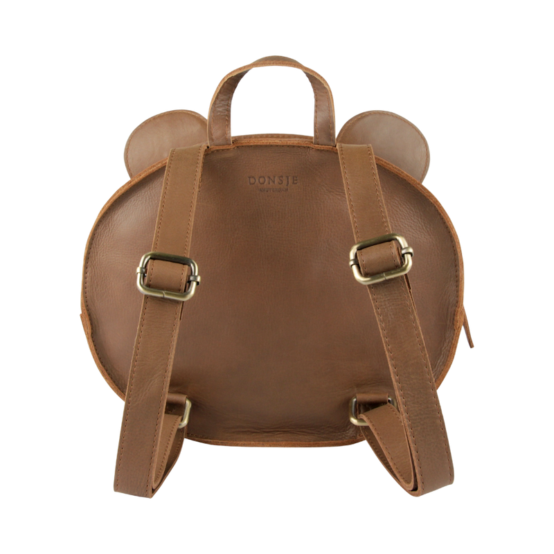 Donsje Amsterdam - Umi Schoolbag | Bear - Zaino in pelle Orsetto