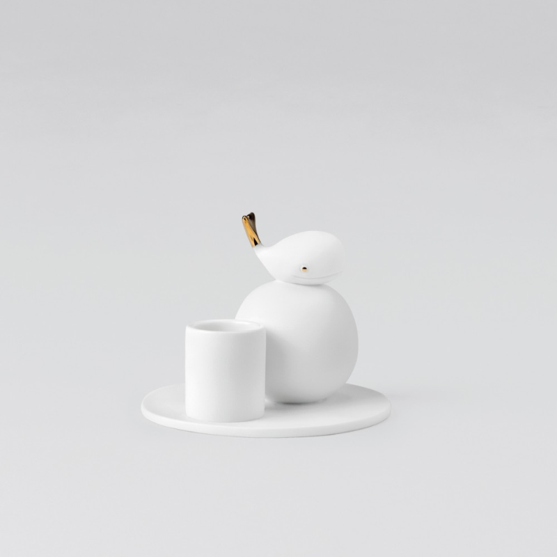 Räder - Portacandele in porcellana - Balena (per candele 2,2cm)