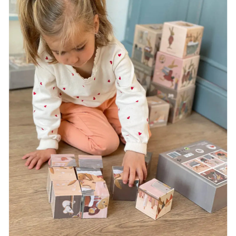 Egmont Toys - Puzzle a cubi Famiglia di conigli