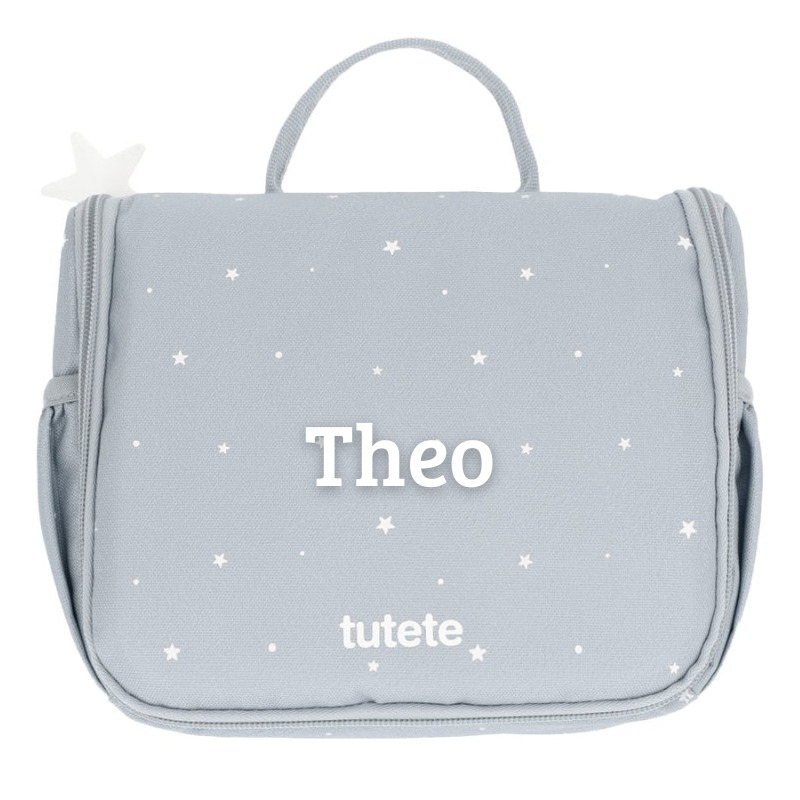 Beauty Case da Viaggio - Borsa da Toilette Appendibile Tutete Stars RPET - Azzurra