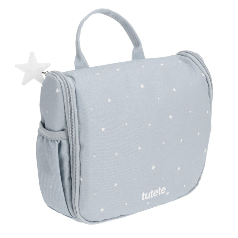 Beauty Case da Viaggio - Borsa da Toilette Appendibile Tutete Stars RPET - Azzurra