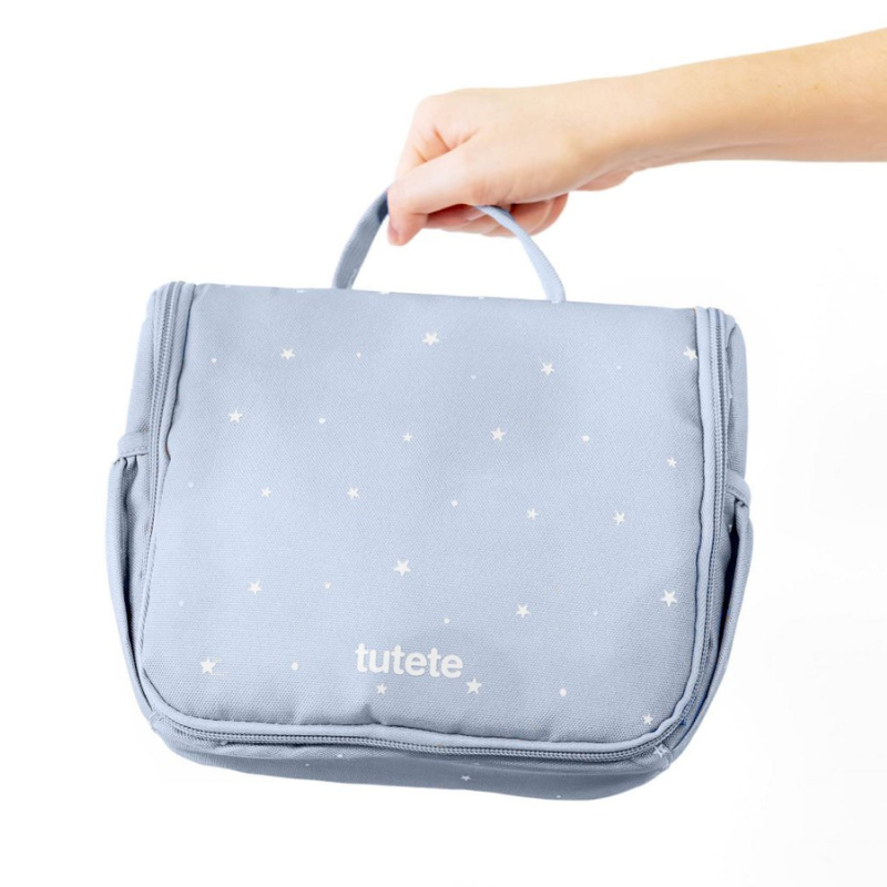 Beauty Case da Viaggio - Borsa da Toilette Appendibile Tutete Stars RPET - Azzurra