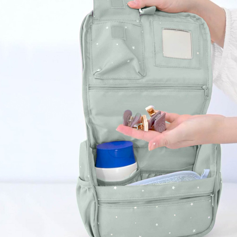 Beauty Case da Viaggio - Borsa da Toilette Appendibile Tutete Stars RPET - Verde