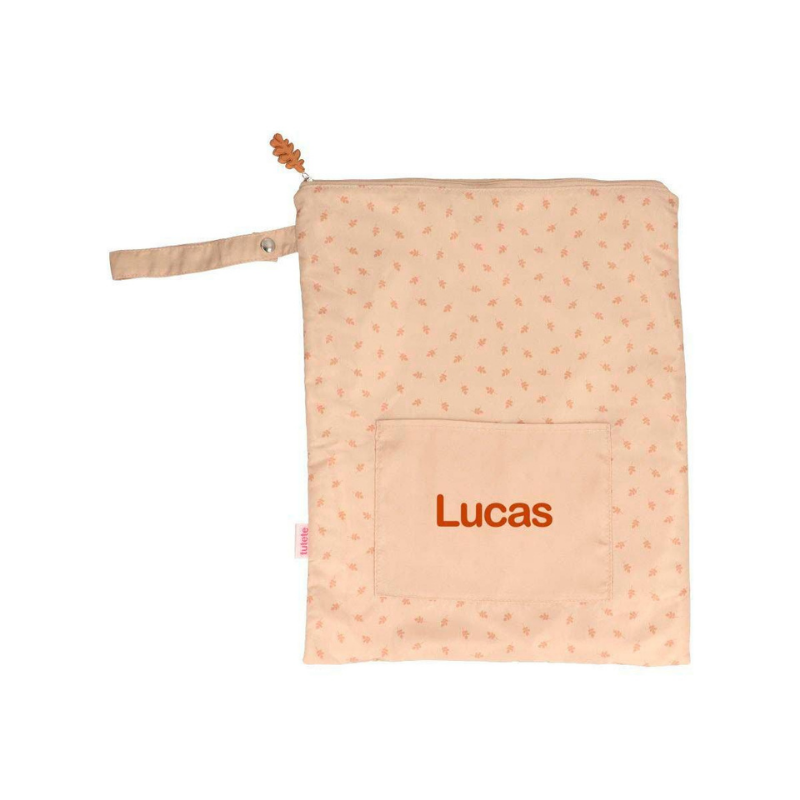 Tutete - Sacchetta impermeabile con gancio - Foglie beige