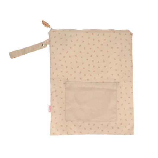 Tutete - Sacchetta impermeabile con gancio - Foglie beige