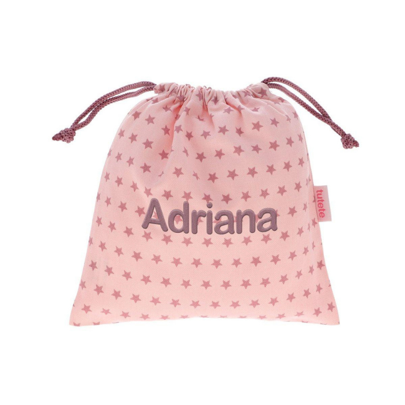 Tutete - Sacchetta portabavaglie e merenda in stoffa - Rosa