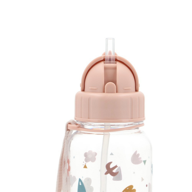 Tutete - Borraccia Tritan 500ml - Natura Geometrica con Cannuccia Silicone BPA Free