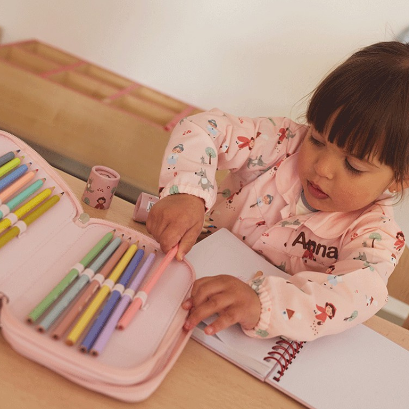 Tutete - Astuccio Doppio Cappuccetto Rosso - RPET Impermeabile per Scuola