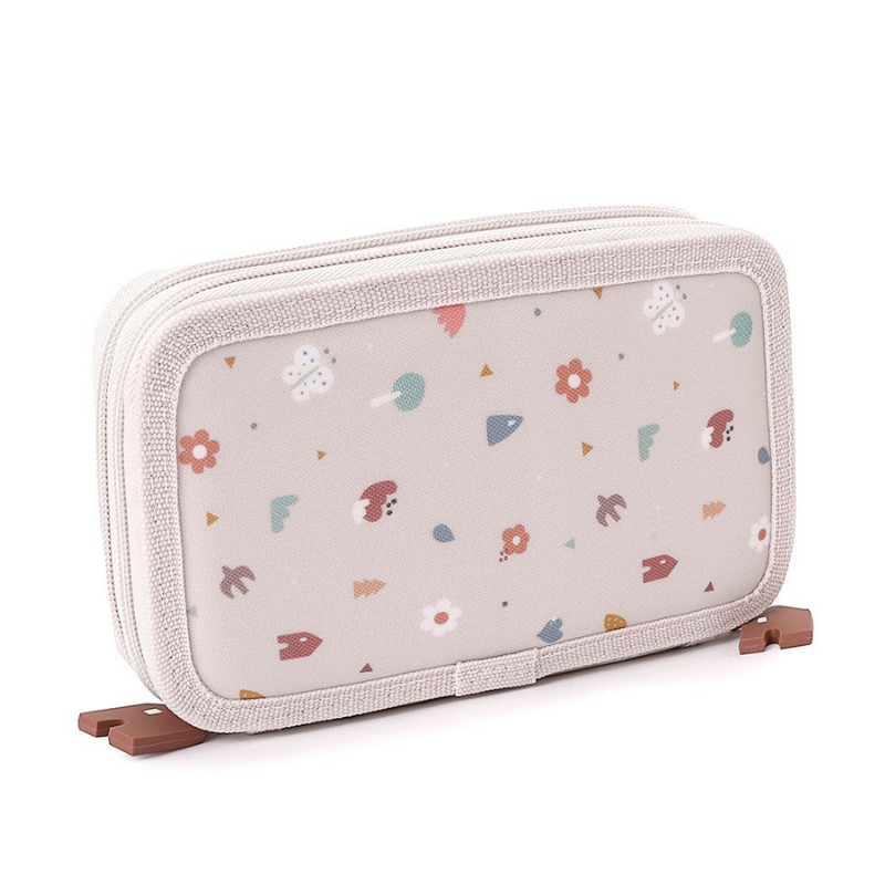Tutete - Astuccio Doppio Natura Geometrica - RPET Impermeabile per Scuola