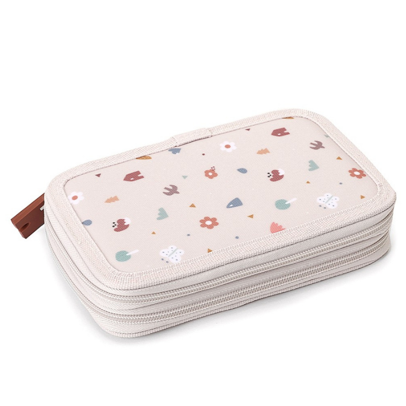 Tutete - Astuccio Doppio Natura Geometrica - RPET Impermeabile per Scuola
