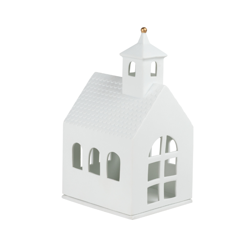 Räder - Casetta in porcellana portacandela tealight - Cappella 12,5x11x22,5cm