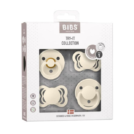Bibs - 4-pack Ciuccio TRY-IT (0+) - Avorio