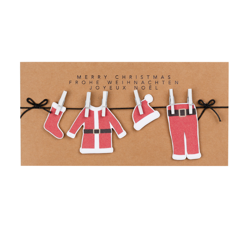 Räder - Biglietto di auguri - Natale - Filo e Mollette veri