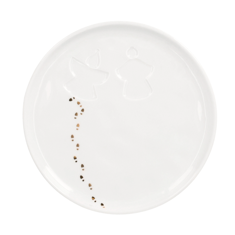 Räder - Piatto svuotatasche in porcellana - Angeli di neve 14cm