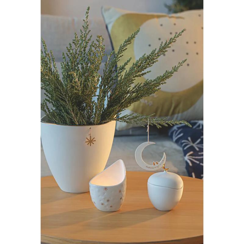 Räder - Decorazione da appendere in porcellana - Christmas magic is in the air 7x7,2cm