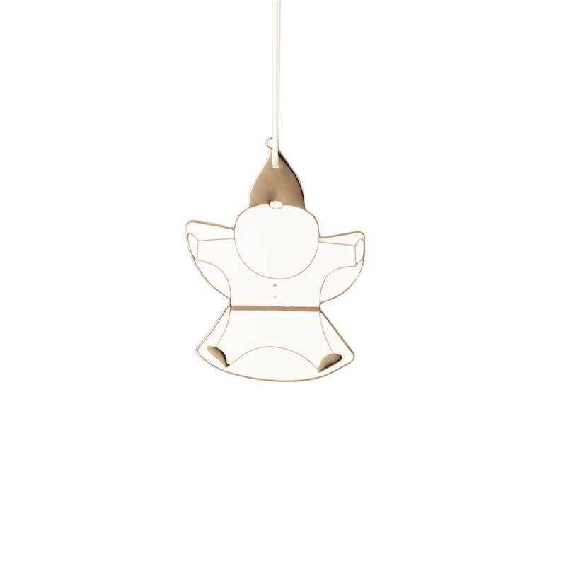 Räder - Decorazione da appendere - Babbo Natale angelo di neve 6x4,5cm