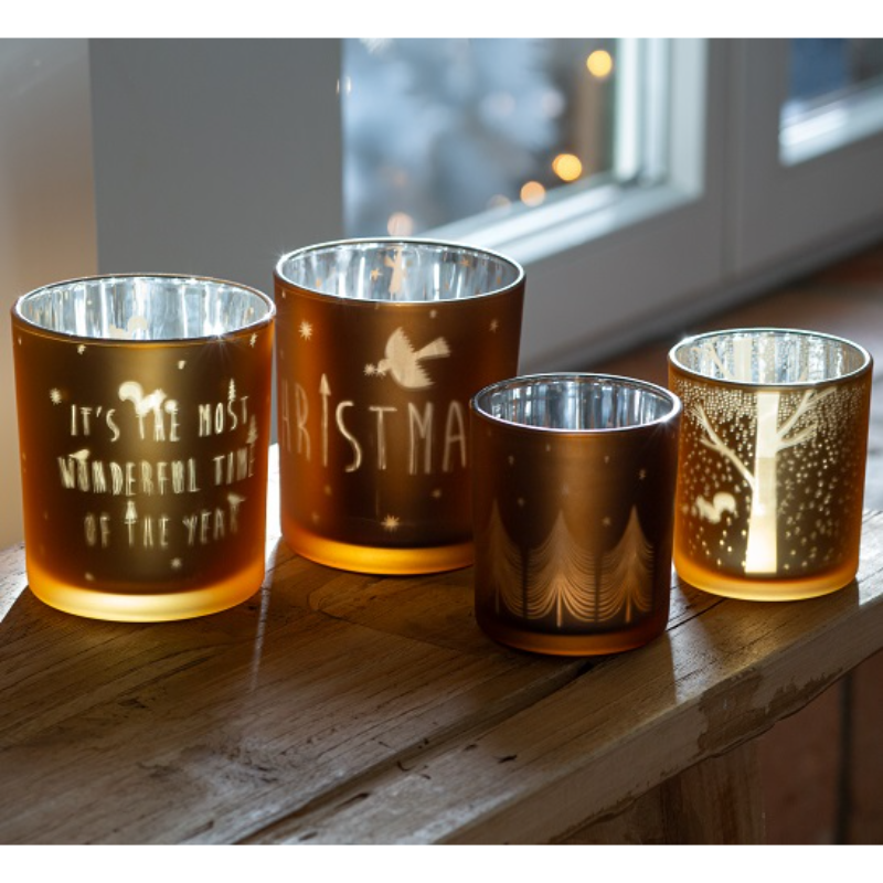 Räder - Bicchierino portacandela tealight - Foresta di abeti 7x8cm