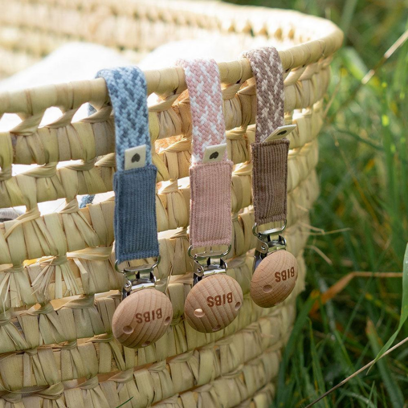 BIBS - Clip portaciuccio - Blush/Ivory - Rosa/Avorio