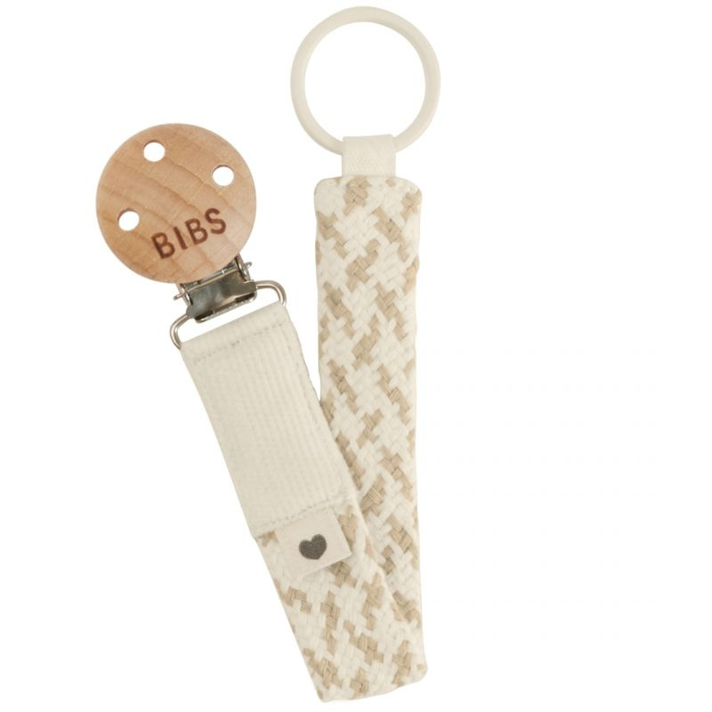 BIBS - Clip portaciuccio - Ivory/Vanilla - Avorio/Bianco