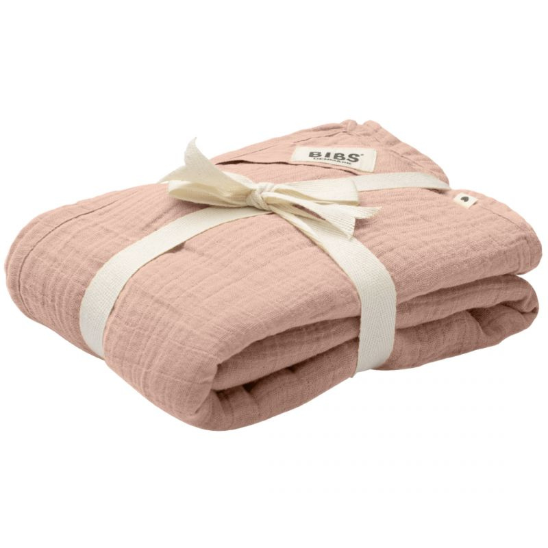 BIBS - Panno in Mussola Swaddle 120x120 cm - 100% Cotone Organico - Rosa