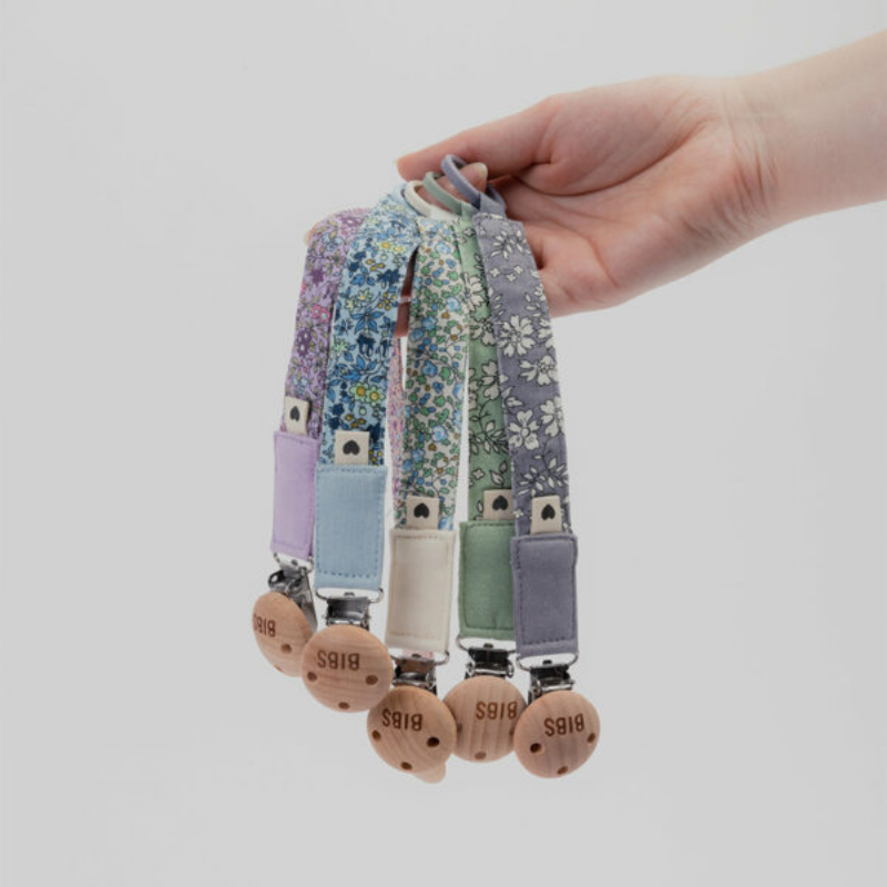 BIBS - Clip portaciuccio - Liberty - Ivory - Avorio