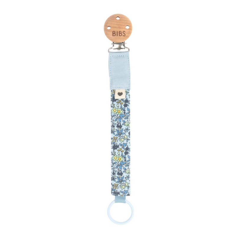 BIBS - Clip portaciuccio - Liberty - Baby Blue - Azzurro