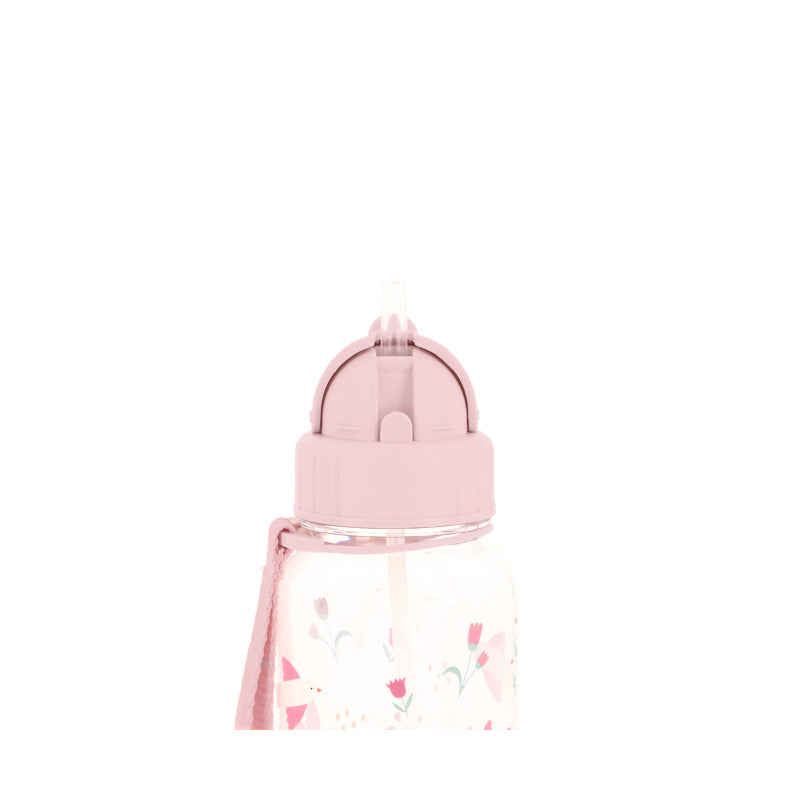 Tutete - Borraccia Tritan 500ml - Uccellini Rosa con Cannuccia Silicone BPA Free