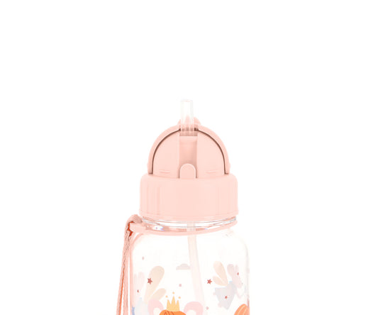 Tutete - Borraccia Tritan 500ml - Cenerentola con Cannuccia Silicone BPA Free
