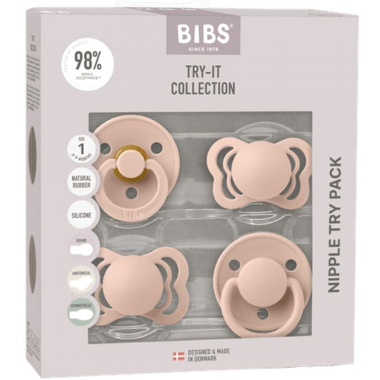 Bibs - 4-pack Ciuccio TRY-IT (0+) - Blush
