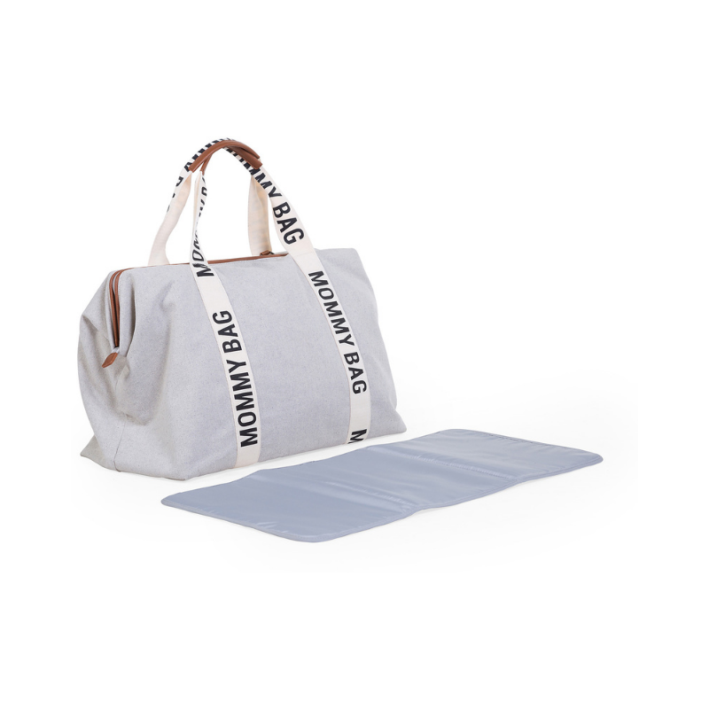 Signature - Borsone con materassino per cambio - Mommy Bag - Grigio chiaro